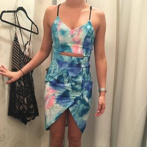 Blue Tye Dye Formal Dress